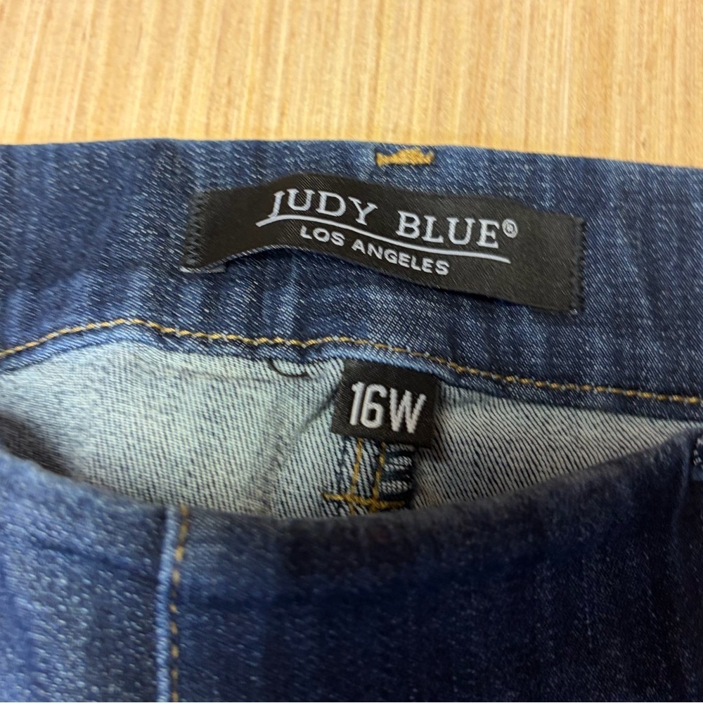 Judy Blue High Rise Pull On Skinny Jegging Jeans Womens 16W Dark Wash - Picture 3 of 10
